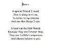 A bear poem